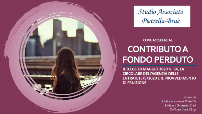 Contributo a fondo perduto: come accedere