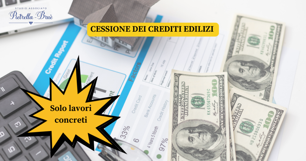 Cessione dei crediti edilizi: solo lavori concreti